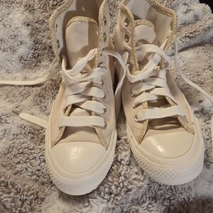 Converse Cream High-Top Sneakers